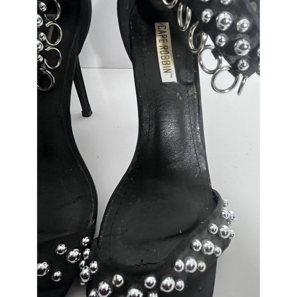 Cape Robbin Shoes Womens Size 9 Studded Heels Ankle Strap Stiletto Party - Picture 10 of 11